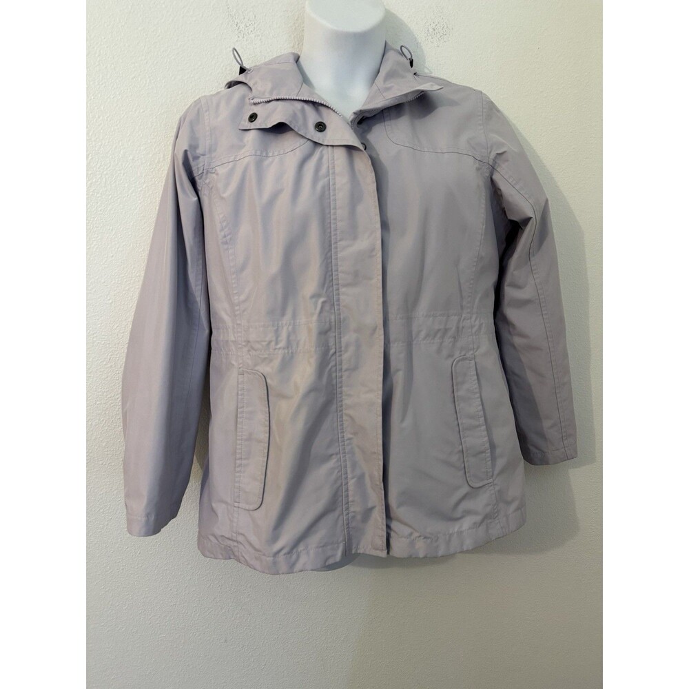 L.L. Bean Rain Jacket Womens LP  H2OF Lined Waterproof Wind Large Petite Purple